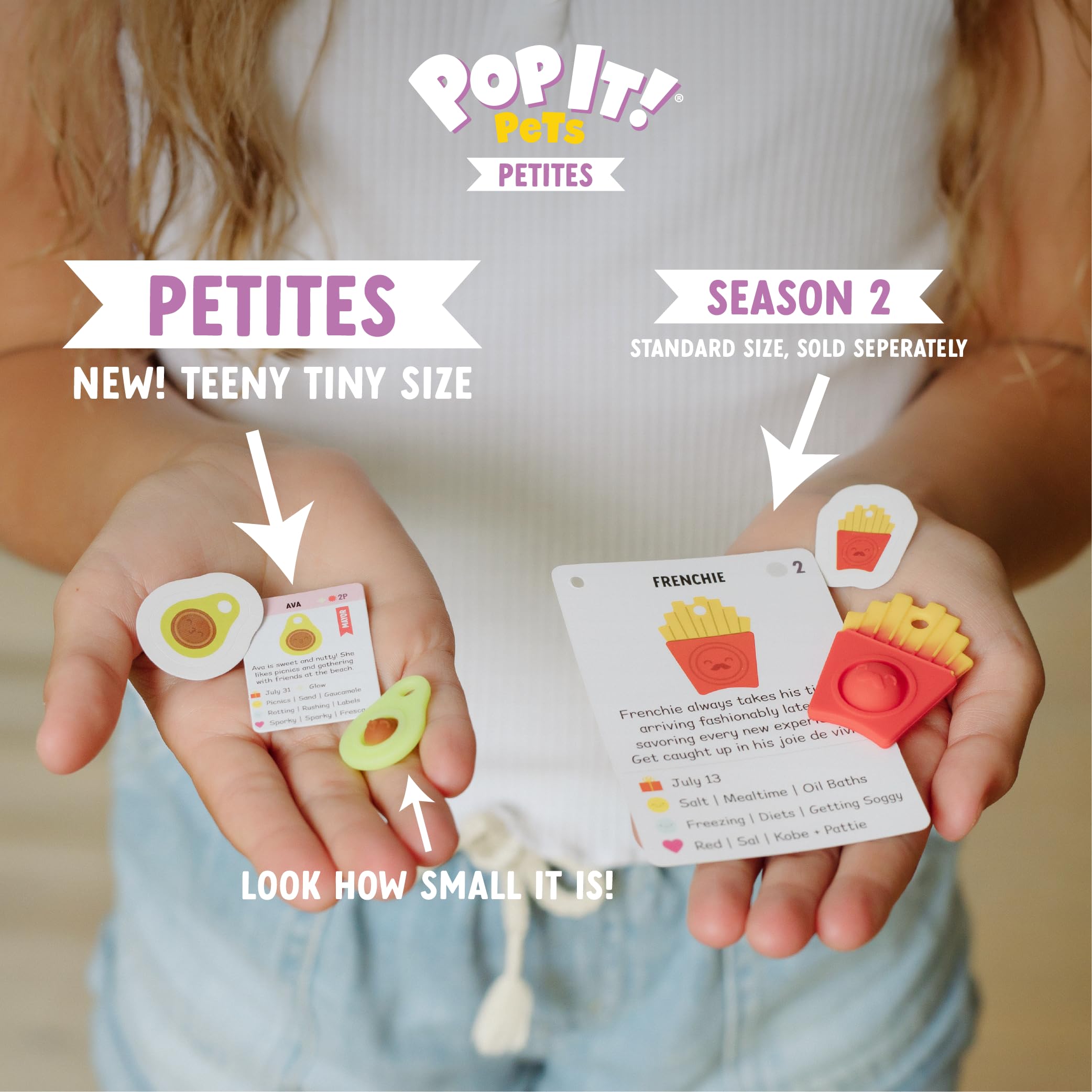 Pop It! Pets Petites - Season 2 - The Ultimate Mini Sensory Fidget Toy - Popping Bubbles and Adorable Characters for Your Pets - Collector map with Cards and Stickers from Buffalo Games