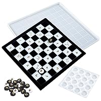 Checkerboard Game Epoxy Resin Silicone Trays Chess Pieces Jewelry Casting Supplies 2-in-Set