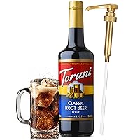 Classic Root Beer Syrup with Little Squirt Syrup Pump, 750ml 25.4 Ounces