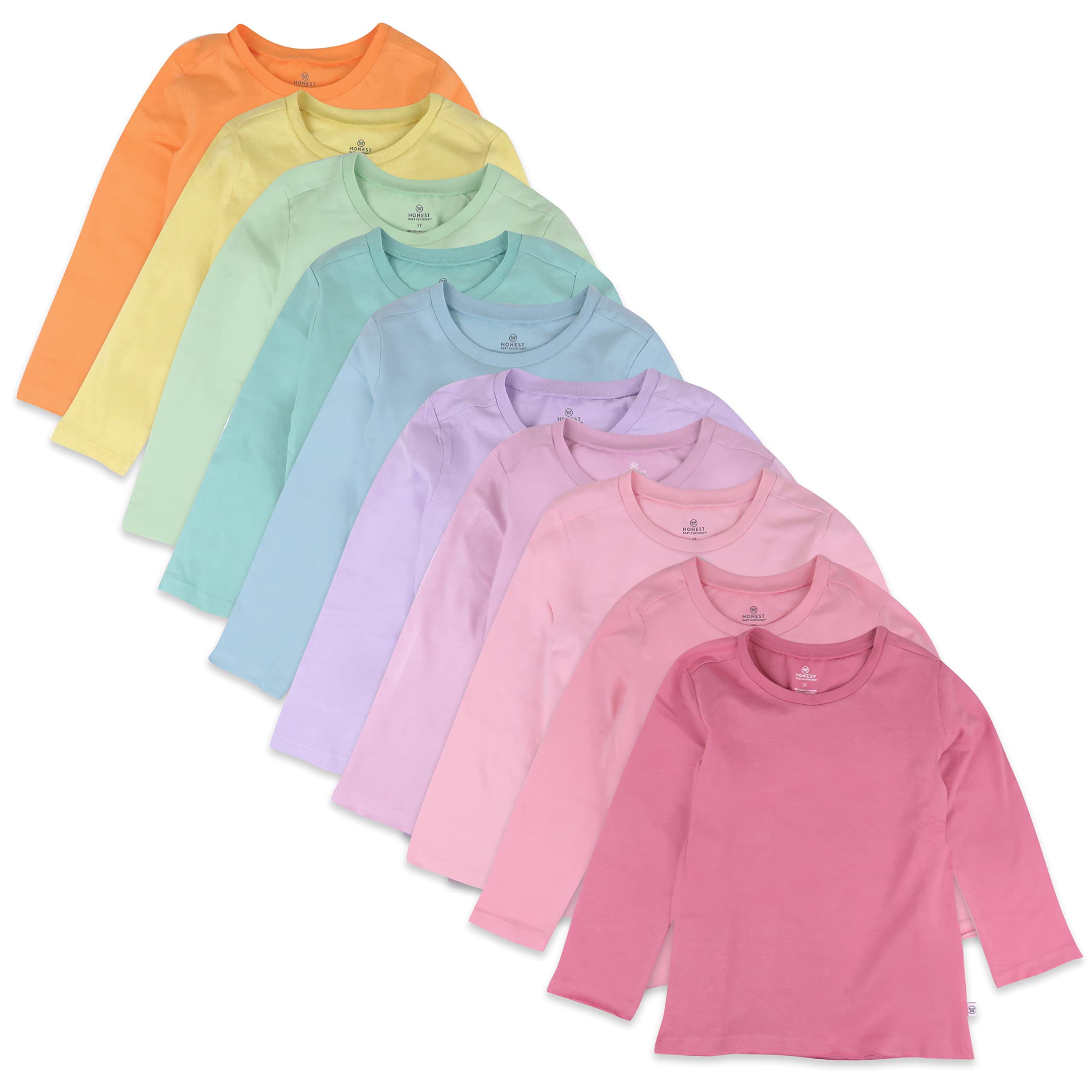HonestBaby Baby Organic Cotton Long Sleeve Tshirts Multipack