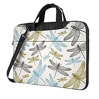 simple dragonfly Print Large Capacity Portable Crossbody Cute Laptop Bag For Women Men, 13 14 15.6 in