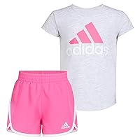 adidas Girls Graphic Tee & Gym Shorts T-shirt Set