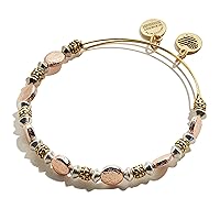 Alex and Ani Accents Splendor Beaded Expandable Bangle for Women, Mixed Metals, Multicolor Rafaelian Finish, 2 to 3.5 in