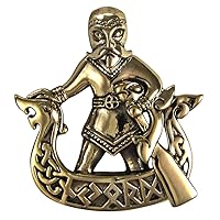 Bronze Norse God Njord Runic Viking Pendant