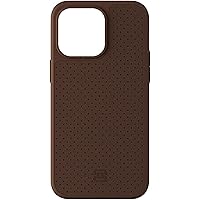 Incipio Cru. Protective Phone Case for iPhone 15 Pro Max - Ultra-Responsive Buttons & Raised Edges, Wireless & 5G Compatible, Plastic-Free Recycled Packaging & MagSafe Compatible (Brown Faux Leather)