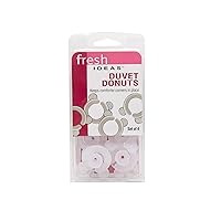 FRESH IDEAS Levinsohn Donuts – Blanket Fasteners Prevents Comforters from Shifting Inside Duvet Cover Bedding Accessories, 4-Pack