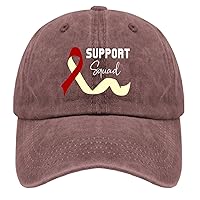 Support Squad Throat Oral Head & Neck Cancer Awareness Golf Hat Mesh Hat Pigment Black Gifts for Him Outdoor Caps