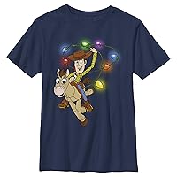 Fifth Sun Disney Pixar Toy Story Woody Christmas Light Lasso Boys T-Shirt
