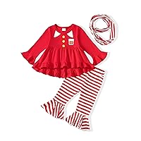 Renotemy Toddler Girl Clothes Outfits Baby Girl Clothes Infant Girl Clothing Tops Floral Pants Set Cute Outfits for Girls