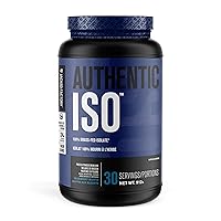 Jacked Factory Authentic ISO Grass Fed Whey Protein Isolate Powder - Low Carb, Non-GMO Muscle Building Protein w/No Fillers, Post Workout Recovery, Blueberry Muffin - 2 LB 30 SV