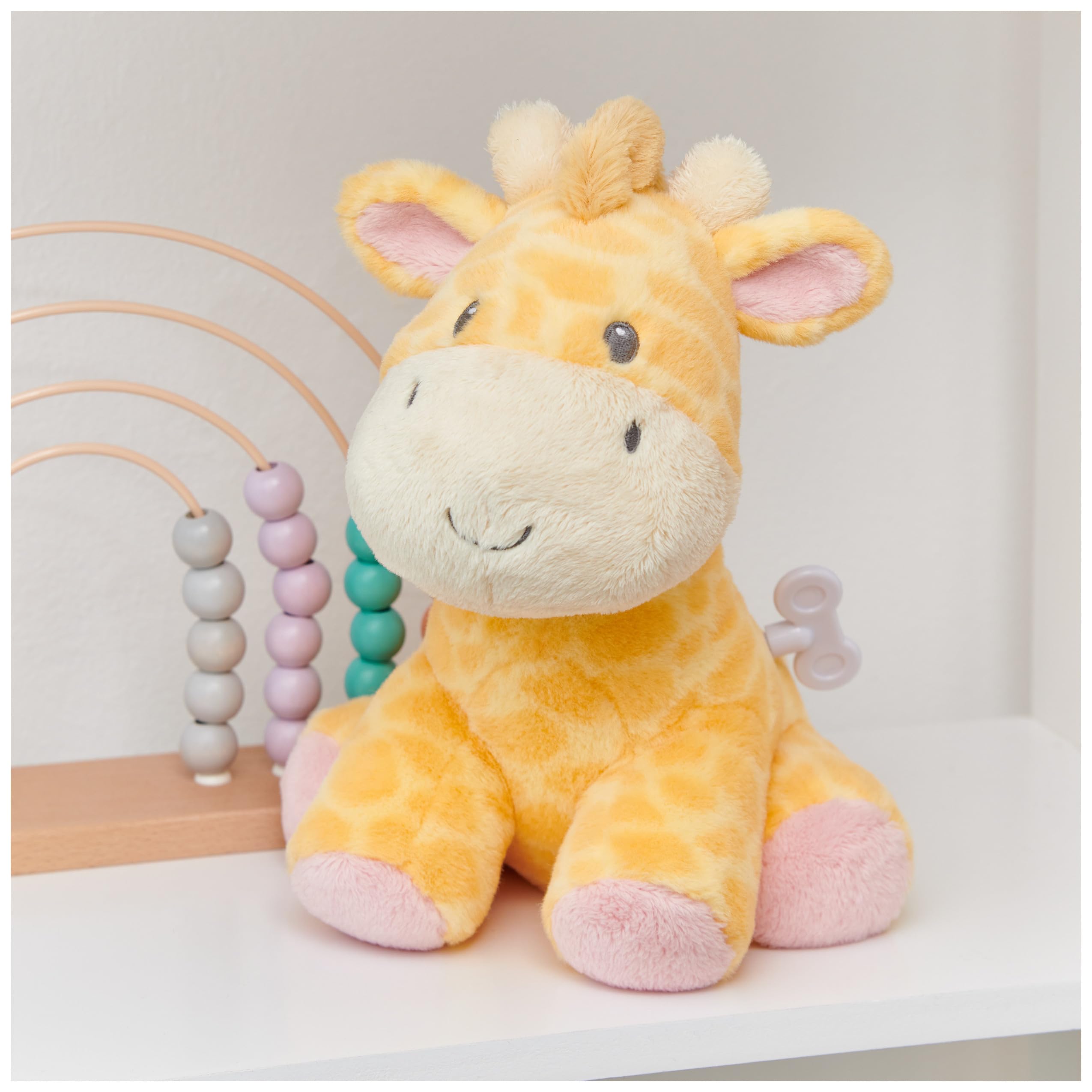 GUND Baby Safari Friends Giraffe Keywind Musical Plush, Plays Brahms’ Lullaby, Stuffed Animal Sensory Toy for Ages 10 Months and Up, Yellow, 9”