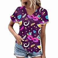Womens Plus Size Tops Black Shirts for Women Shirts Y2K Shirt Red Shirts for Women Cute Shirts for Women Christmas T Shirts White Shirt Tshirts Shirts for Women Womens Shirts Purple M