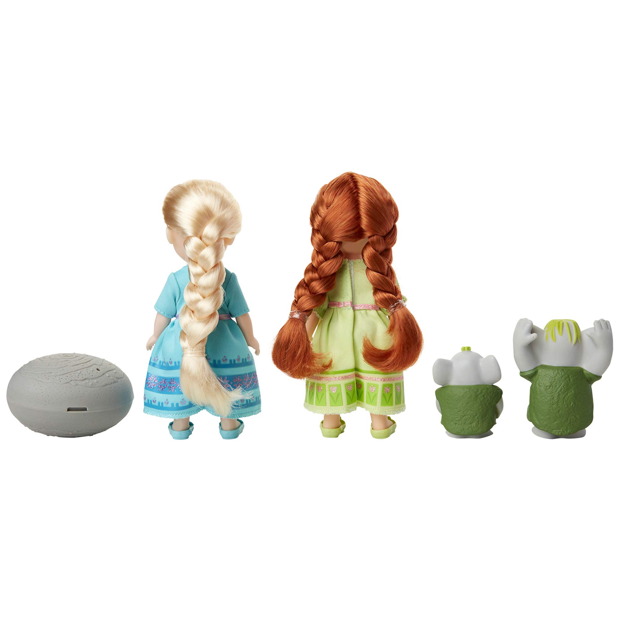 Disney Frozen Petite Anna & Elsa Dolls with Surprise Trolls Gift Set, Each Doll is Approximately 6 inches Tall - Includes 2 Troll Friends! Perfect for Any Frozen Fan!