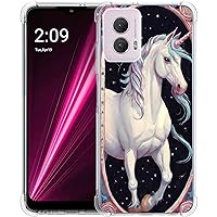Case for Moto G Power 5G 2024,Beautiful Unicorn Flowers Drop Protection Shockproof Case TPU Full Body Protective Scratch-Resistant Cover for Motorola Moto G Power 5G 2024/G Power 5G 2nd Gen
