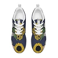 Sunflower Flower Running Shoes Women Sneakers Walking Gym Lightweight Athletic Comfortable Casual Fashion Shoes