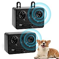 2 Pack Anti Barking Devices for Dogs, 50FT Ultrasonic Dog Barking Control Devices, 4 Modes Sonic Bark Deterrent Bark Box Dog Barking Deterrent Devices for Indoor & Outdoor Use
