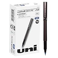 uni-ball Deluxe Micro Point Roller Ball Pens, Blue (60027)
