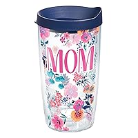 Tervis Made in USA Double Walled Dainty Floral Mother's Day Insulated Tumbler Cup Keeps Drinks Cold & Hot, 16oz, Mom