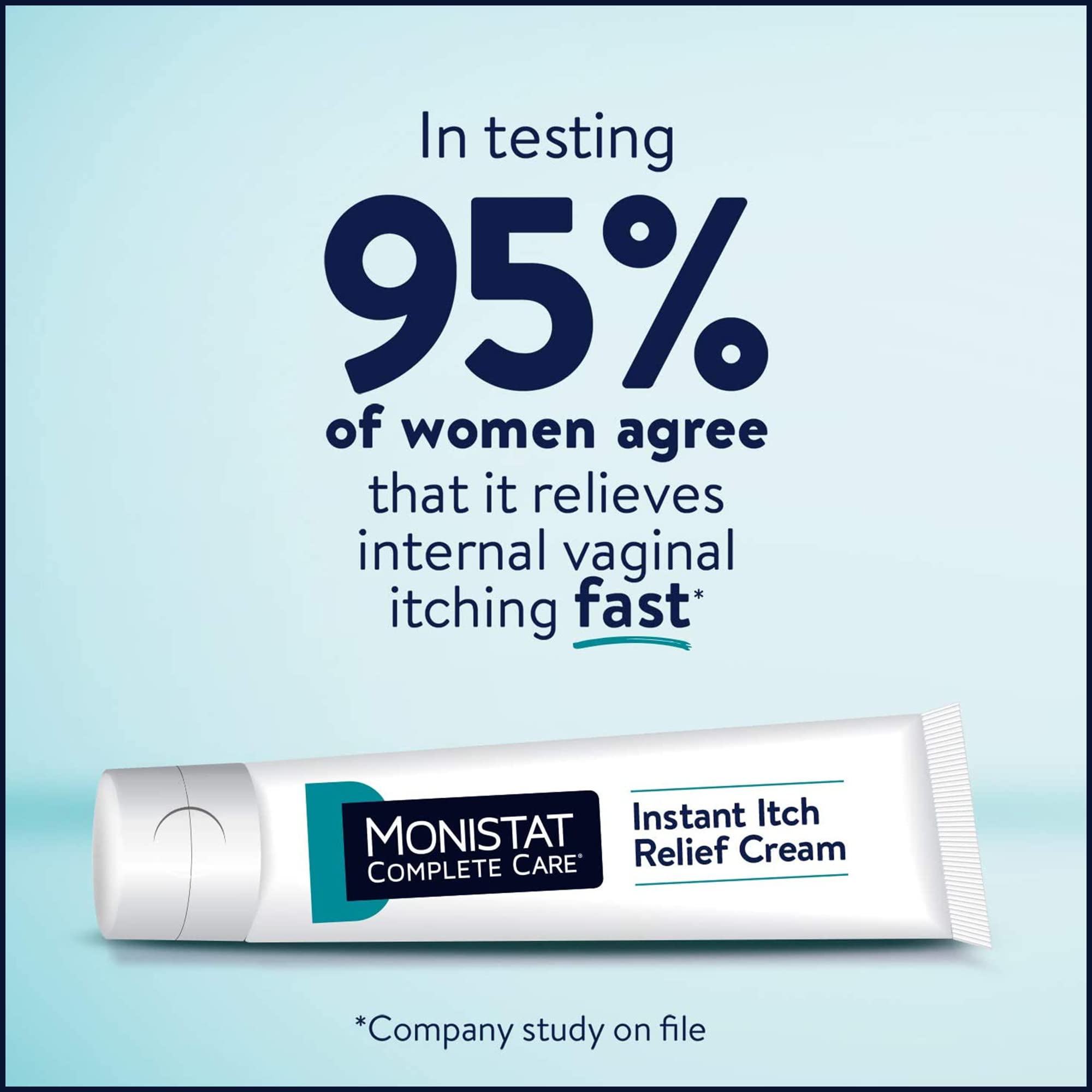 Monistat Care Instant Itch Relief Cream-Max Strength - Cools & Soothes, (Packaging may vary), White, 1 Oz