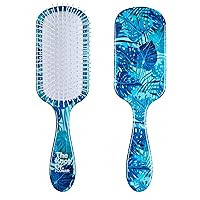 The Knot Dr. for Conair Hair Brush, Wet and Dry Detangler, Removes Knots and Tangles, For All Hair Types, Blue Leaf Print