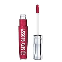 Rimmel Stay Glossy Lip Gloss - Non-Sticky and Lightweight Formula for Lip Color and Shine - 490 Grind Time, .18oz