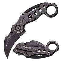 Spring Assisted Tactical Folding Knife Pocket Knives BLACK Blade