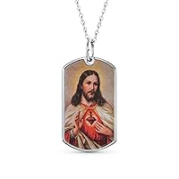 Personalize Unisex Religious Photo Medal Pendant Necklace Saint Joseph, Jude, Christopher, Michael, Jesus Virgin Marry Oxidized .925 Sterling Silver Personalize for Women and Men