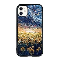 Van Gogh Phone Case Compatible with iPhone 11 Sunflower Flower Phone Case (Waiting On Forever by)