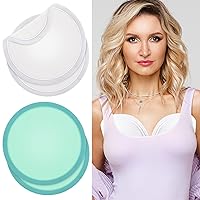 4 Pcs Castor Oil Nursing Pads Breast Pads Reusable Castor Oil Pack Wrap Washable Compress Breast Pads for Comfort Relaxing Sleeping Daily Use, Castor Oil Not Included (White, Green, 9.45 in)