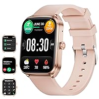 LIGE Women's Smart Watch with Bluetooth Call, 1.93 Inch HD Smartwatch with Voice Assistant Sleep Monitor/Heart Rate/SpO2, IP67 Waterproof Pedometer Tracker for Android iOS Phone