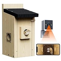VOOPEAK Smart Bird House Camera for Outdoors, 3MP HD Birdhouse Camera WiFi Connection APP Control and Auto Capture Bird Videos & Motion Detection Night Vision IP65 Waterproof Bird Camera