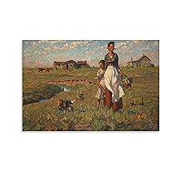The Prairie Is My Garden by Harvey Dunn Atwork Poster Canvas Print Wall Art Modern Classroom Poster Decorative Painting Canvas Wall Art Living Room Posters Bedroom Painting 12x18inch(30x45cm)