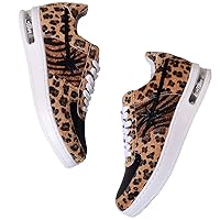 Star Walk SW1811-10036 EPISODE 2 Sneakers, Shoes, Low Cut, Haraco, Brown, Leopard, Zebra, Leopard Print