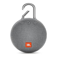 JBL Clip 3, Gray - Waterproof, Durable & Portable Bluetooth Speaker - Up to 10 Hours of Play - Includes Noise-Cancelling Speakerphone & Wireless Streaming
