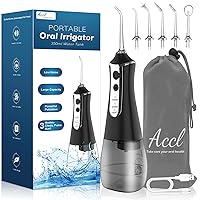 Water Dental Flosser Cordless for Teeth Cleaning Water Pick - Dental Oral Irrigator Braces Care Portable Rechargeable IPX7 Waterproof Powerful Battery Life Water Teeth Cleaner Picks for Home Travel