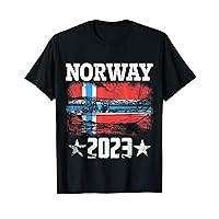 Norway 2023 Fishing Team Halibut Norway Flag Fishing T-Shirt