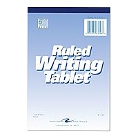 Roaring Spring Paper Products Writing Tablet, 6 x 9 Inches, 100 Sheets, Wide, White (ROA63046)