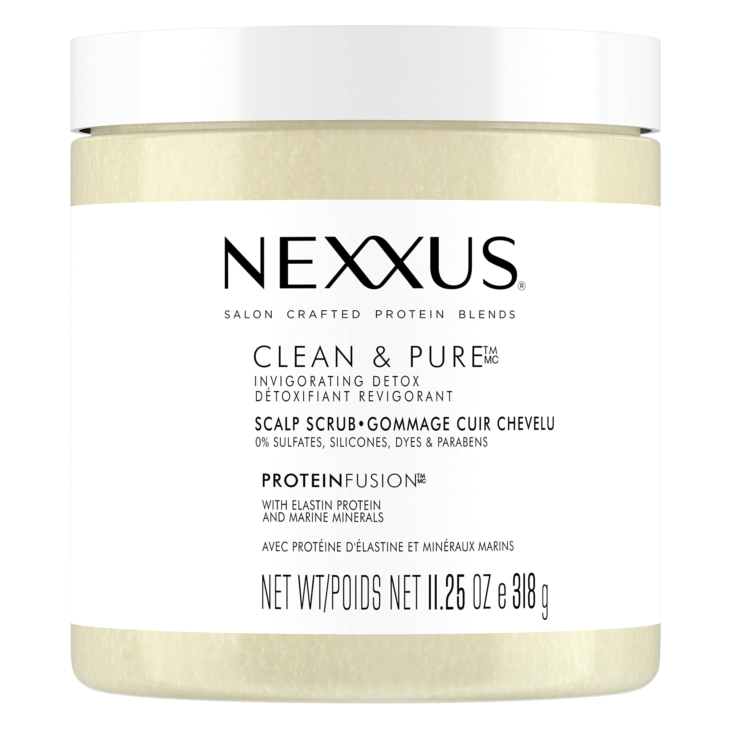 Nexxus Sulfate-Free Scalp Scrub Hair Treatment Exfoliating and Nourishing Detox Hair Care 11.25 oz