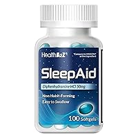 HealthA2Z® Sleep Aid | Diphenhydramine HCl 50mg | 100 Softgels | Supports Deeper, Restful Sleeping, Non Habit-Forming