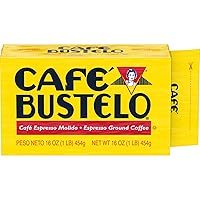 Café Bustelo Espresso Dark Roast Ground Coffee Brick, 16 Ounces