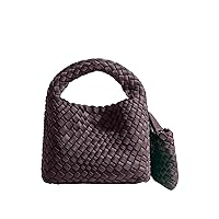 JINMANXUE Fashion Handbag For Women, Woven Tote Bag Bucket Composite Bag Knitting Chain Bag, Crossbody Shoulder Bag Purses