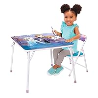 Disney Frozen Activity Table & Chair Set for Toddlers 24-48M, Includes 1 Table & 1 Chair - Sturdy Metal Construction, Table: 20
