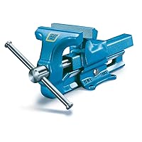 VH100120 Heuer 120 mm Forged Iron Bench Vise, Forged Steel, Blue
