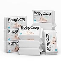 BouncySoft Newborn Diapers for Sensitive Skin, Hypoallergenic Disposable Diapers, Plain White Diapers Without Chlorine, Soft Diapers for Baby&Infant&Preemie, Size 1(8-14lb) 72 Count