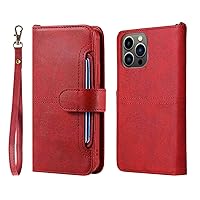 Phone Cover Wallet Folio Case for Samsung Galaxy S8 Plus, Premium PU Leather Slim Fit Cover for Galaxy S8 Plus, 2 Card Slots, 1 Photo Frame Slot, Well Fitting, Red