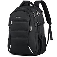 IGOLUMON Laptop Backpack 15.6 Inch Travel Backpack Waterproof Computer Backpack Large Work Business College Backpack Bookbag for Men Women TSA Friendly Carry On Backpack with USB Charging Port, Black