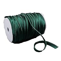 1/2 Inch Satin bias Tape with Lip Cotton Fabric Cord Edge Rope Ribbon Upholstery Sewing Piping Trims Pack of 87yards (dustygreen #22)