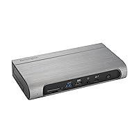 Kensington SD5800T Thunderbolt 4 and USB4 Quad 4K Display Docking Station, 98W Charging, 2 x HDMI, 2 x DP, 2.5G Ethernet, Card Readers, for Windows/masOS (K32856NA)
