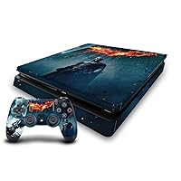 Head Case Designs Officially Licensed The Dark Knight Batman Poster Key Art Vinyl Sticker Gaming Skin Decal Cover Compatible with Sony Playstation 4 PS4 Slim Console and DualShock 4 Controller