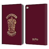 Head Case Designs Officially Licensed Harry Potter Gryffindor Quidditch Deathly Hallows X Leather Book Wallet Case Cover Compatible with Apple iPad Air 2 (2014)